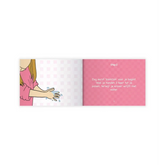 Kinderboek pagina met simpele plaatjes uit Ik leer de wassen voor meisjes